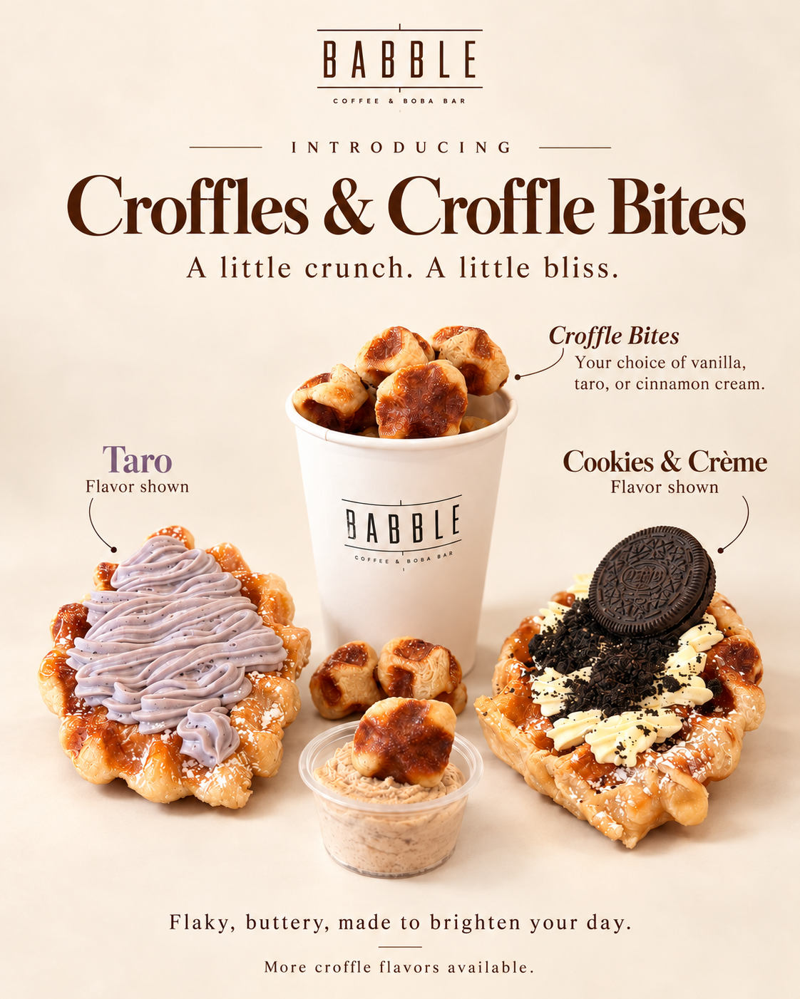 Babble Croffles menu