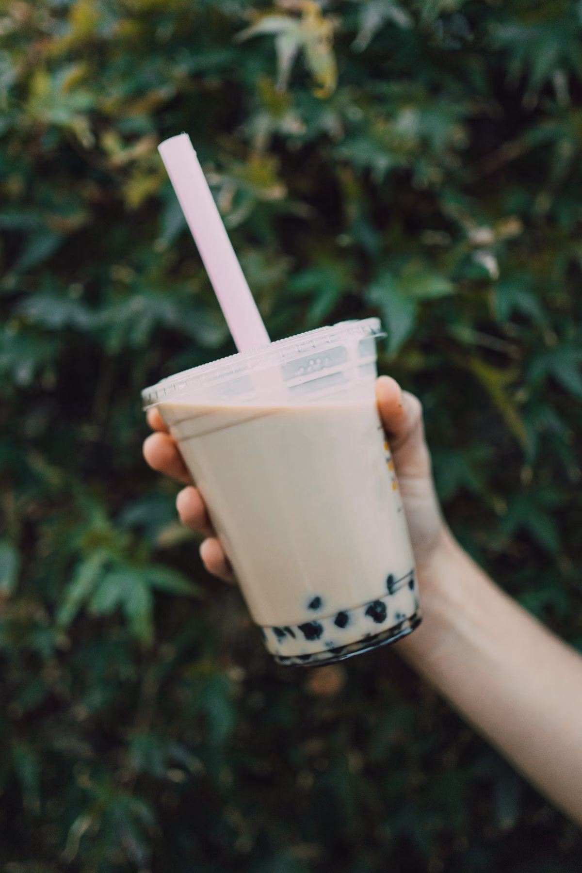 Stock inspiration photo of bubble tea with tapioca pearls; not an actual Babble drink